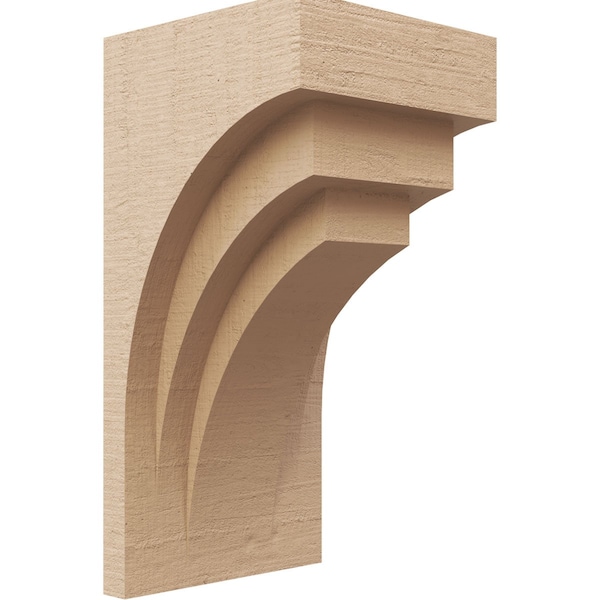 Ekena Millwork 7"W x 7"D x 14"H Wide Rockford Rough Cedar Woodgrain TimberThane Corbel, Primed Tan CORUR07X07X14ROCRCPR - main